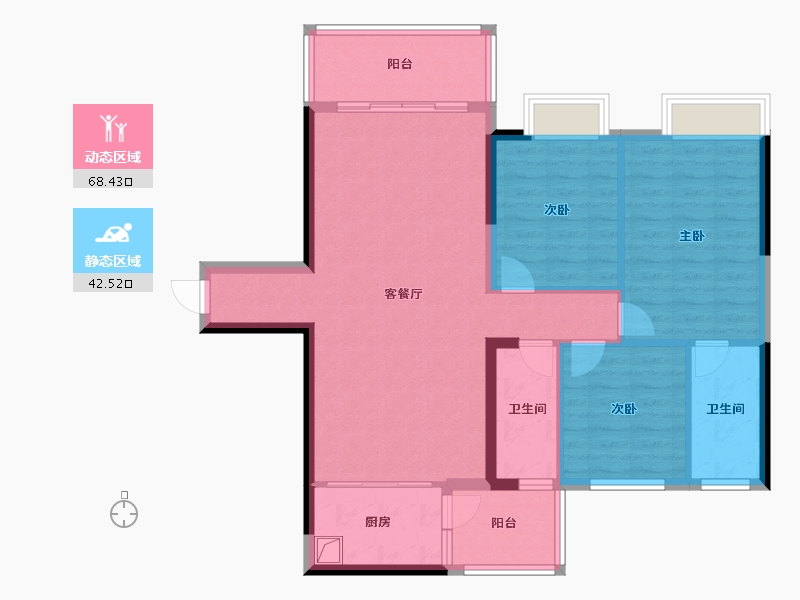 广西壮族自治区-贵港市-盛世悦城-125.18-户型库-动静分区