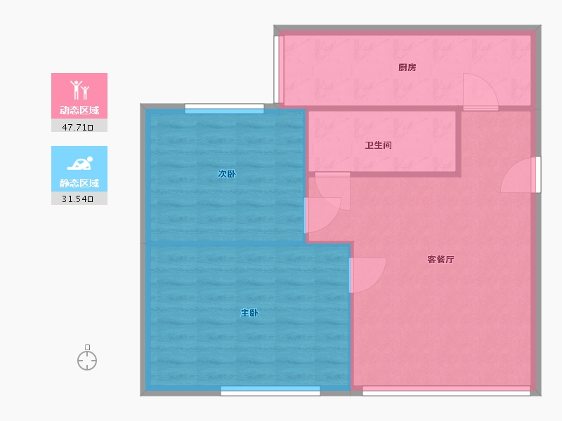 重庆-重庆市-电建小区-72.70-户型库-动静分区