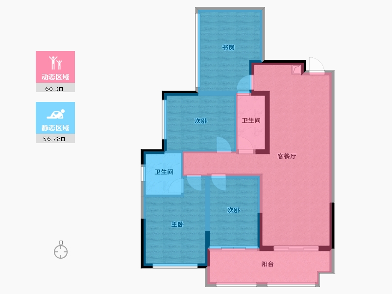 广西壮族自治区-崇左市-碧园文华府-104.00-户型库-动静分区