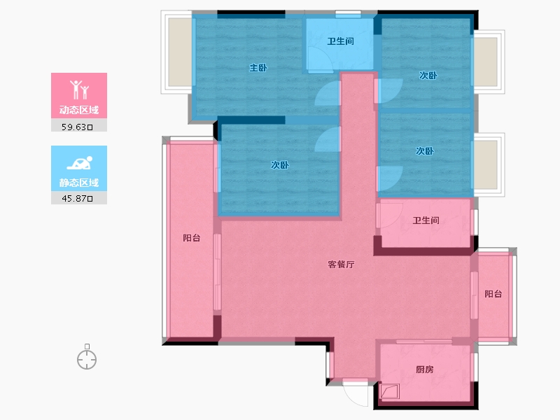 江西省-赣州市-颐泰兴园健康城-100.00-户型库-动静分区