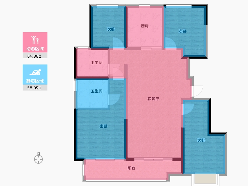 河北省-邯郸市-保利和光尘樾-112.00-户型库-动静分区