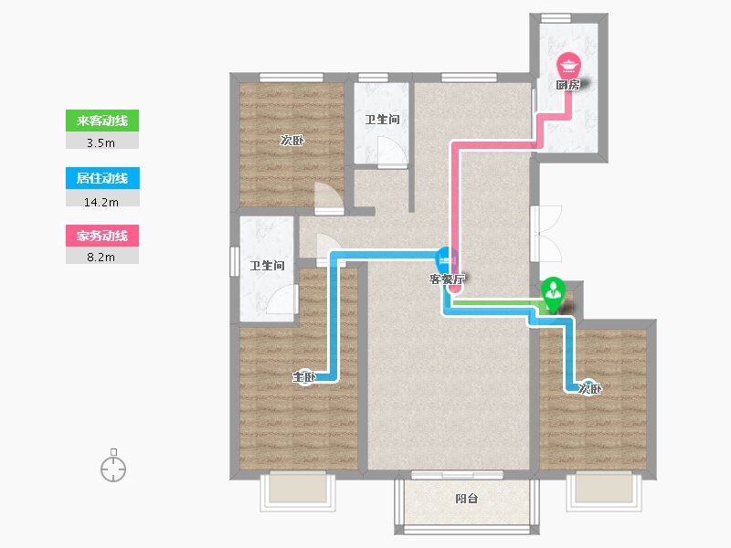 河北省-邯郸市-风雅文苑-110.40-户型库-动静线