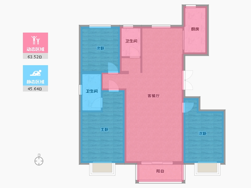 河北省-邯郸市-风雅文苑-110.40-户型库-动静分区