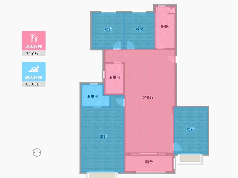 江苏省-无锡市-恒大云湖上郡-124.48-户型库-动静分区