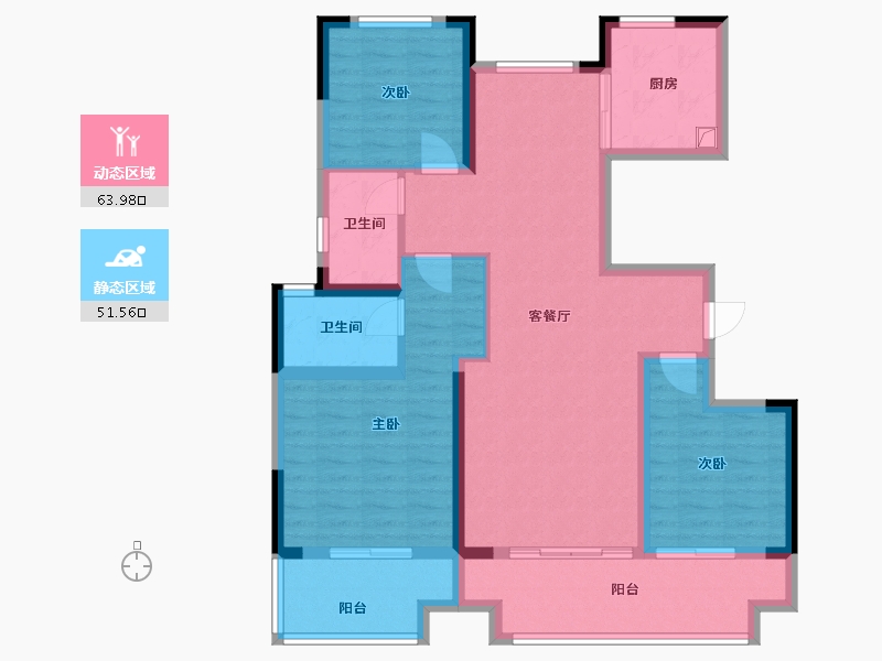 河南省-周口市-滨院子-102.96-户型库-动静分区