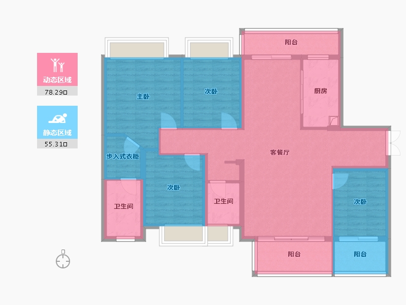 福建省-福州市-榕城江上图-120.00-户型库-动静分区