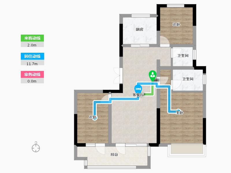 山东省-日照市-吾悦华府-96.00-户型库-动静线