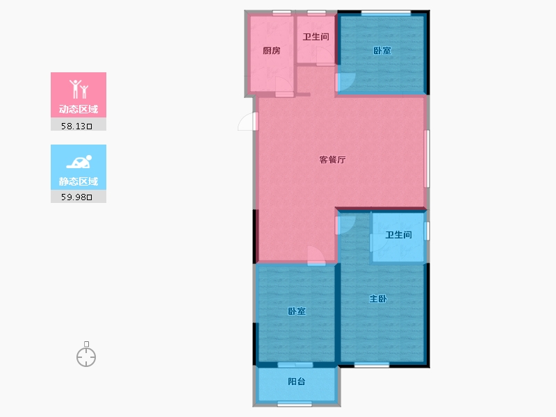 山东省-菏泽市-北方明珠-106.40-户型库-动静分区