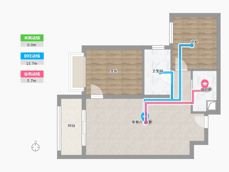 陕西省-西安市-南长安街壹号DK4-66.40-户型库-动静线