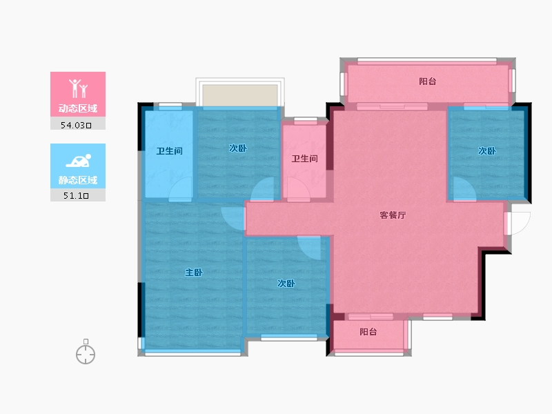 广西壮族自治区-柳州市-静兰湾礼悦山-94.79-户型库-动静分区