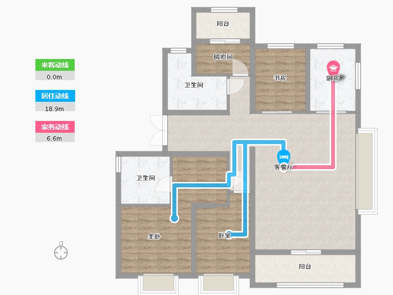 陕西省-西安市-金地清峯上-129.50-户型库-动静线