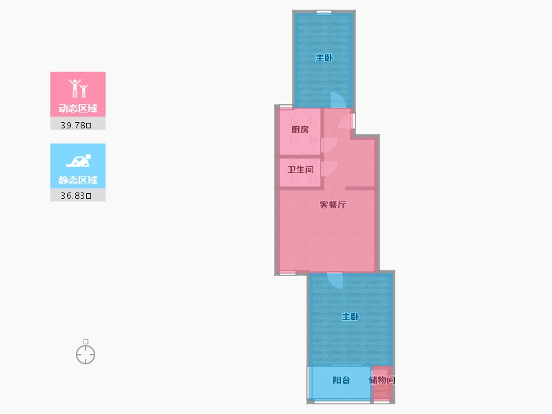 河北省-石家庄市-世达花园-70.08-户型库-动静分区