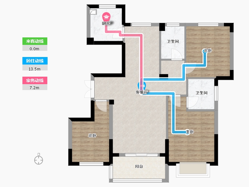 山西省-运城市-星宇阳光城-104.80-户型库-动静线