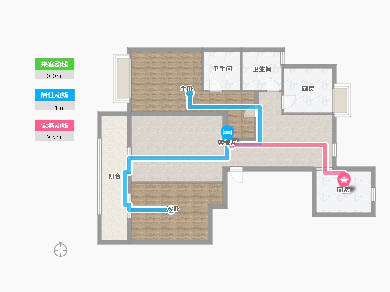 浙江省-杭州市-钱江新城二期指挥部二期用房-92.00-户型库-动静线