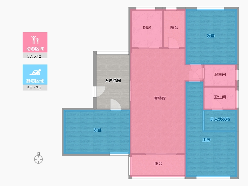 湖南省-长沙市-地质家园-109.47-户型库-动静分区