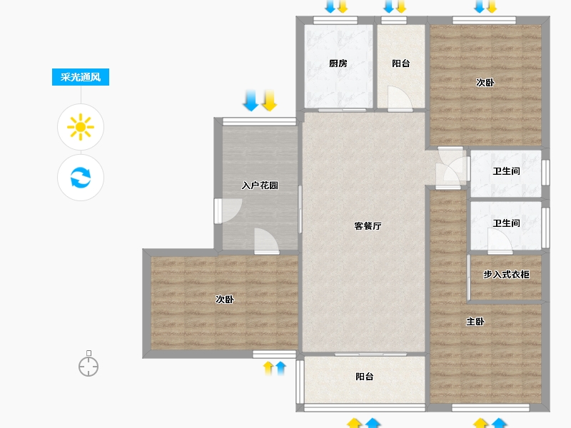 湖南省-长沙市-地质家园-109.47-户型库-采光通风