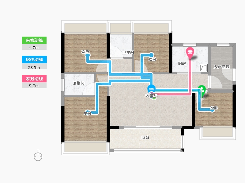 广东省-佛山市-东建明德城-98.40-户型库-动静线