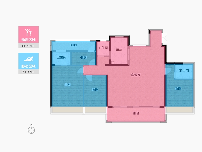 广东省-汕头市-中海悦江府-160.00-户型库-动静分区