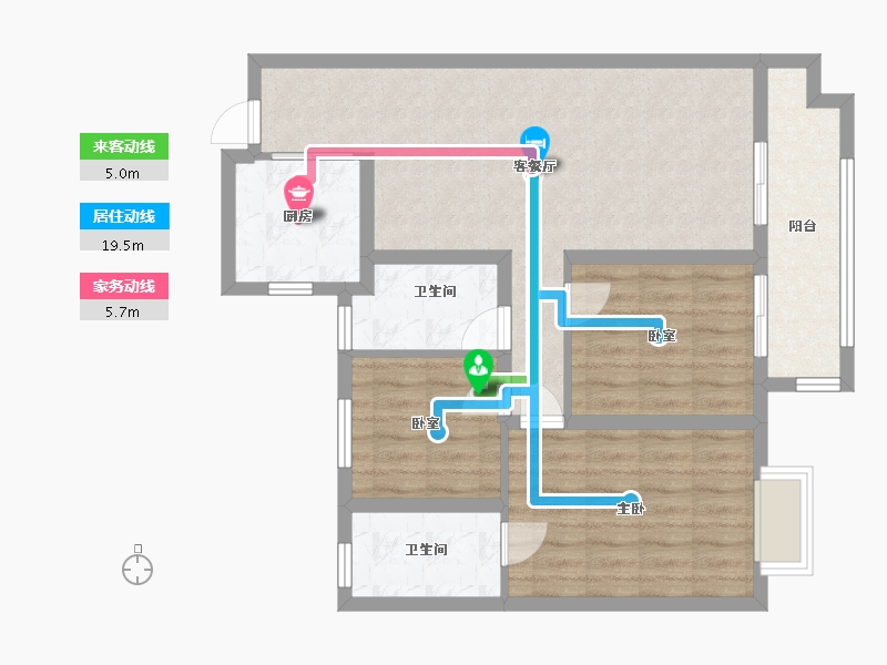 湖北省-襄阳市-世茂云锦-86.60-户型库-动静线