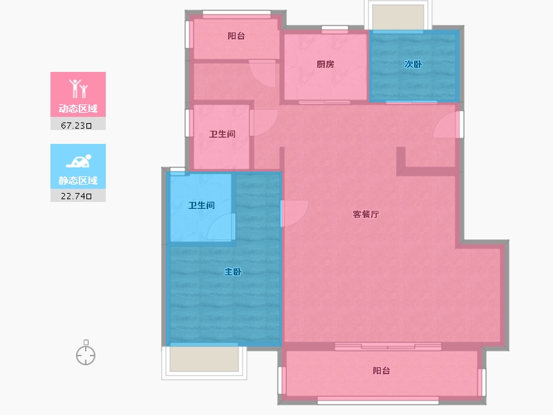 安徽省-合肥市-龙湖春江紫宸-93.00-户型库-动静分区