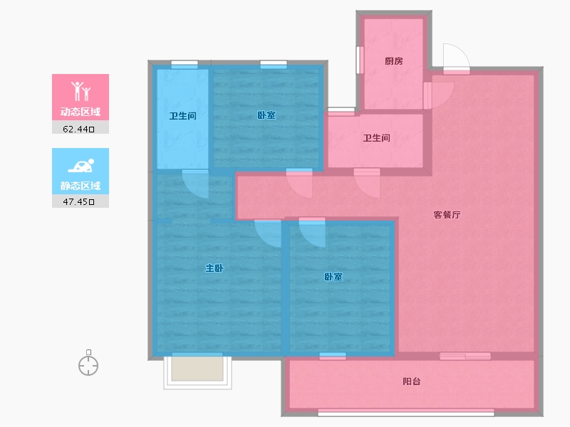 山东省-济宁市-龙城国尊府-97.60-户型库-动静分区