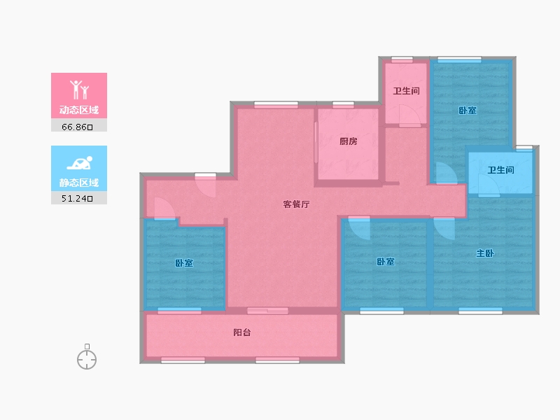 宁夏回族自治区-银川市-世茂珺悦府-145.00-户型库-动静分区