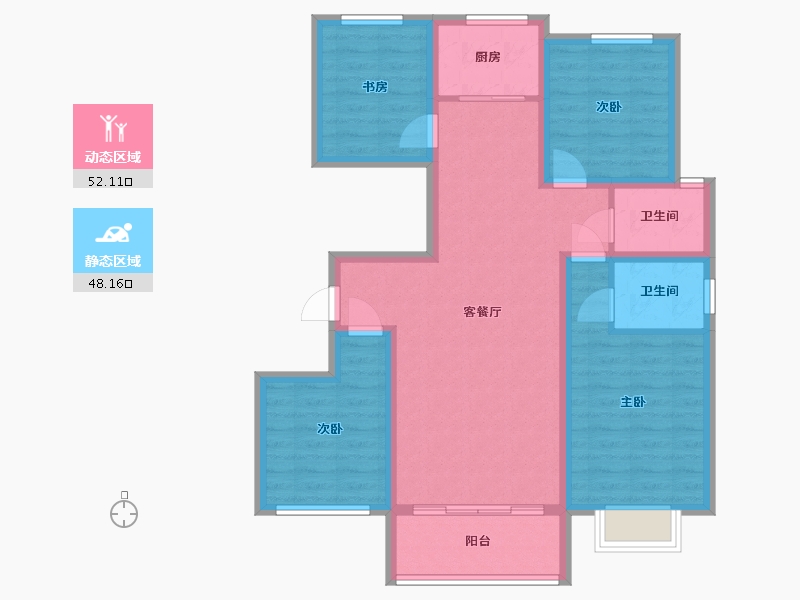 陕西省-榆林市-中兴楼-112.00-户型库-动静分区