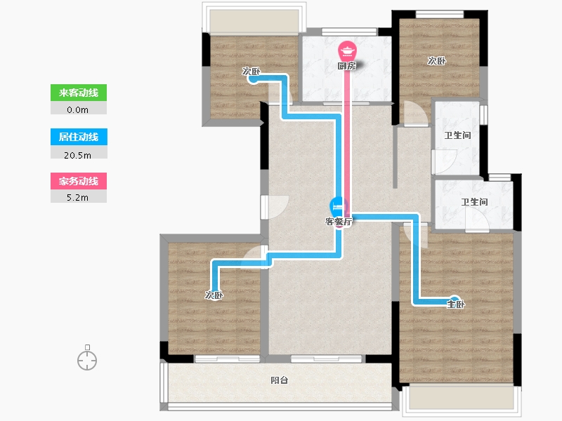 江苏省-南京市-宋都柏悦府-104.00-户型库-动静线