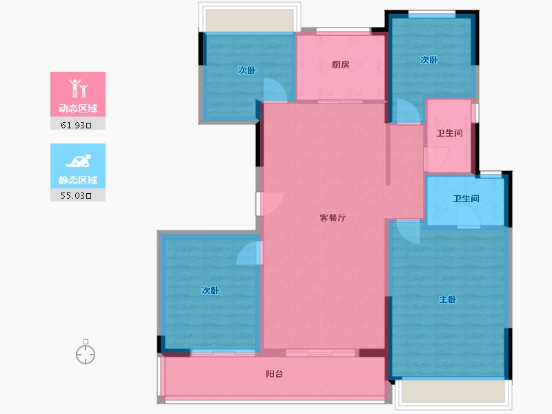 江苏省-南京市-宋都柏悦府-104.00-户型库-动静分区