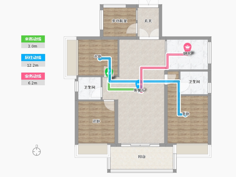 广东省-湛江市-民大蓝海峰境-91.79-户型库-动静线