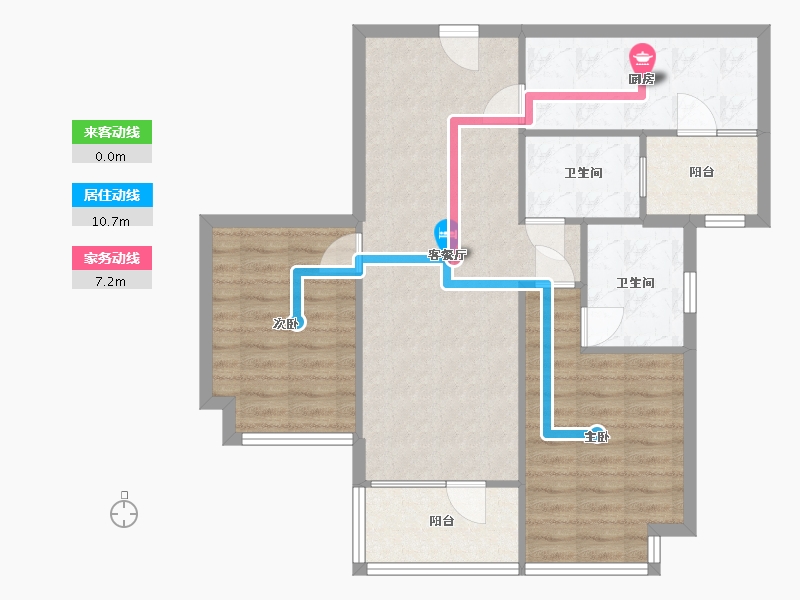 重庆-重庆市-和黄御峰-三期-71.30-户型库-动静线