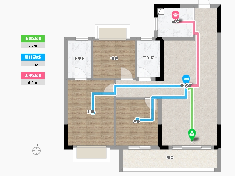 江西省-抚州市-华章硕丰八方城-84.00-户型库-动静线