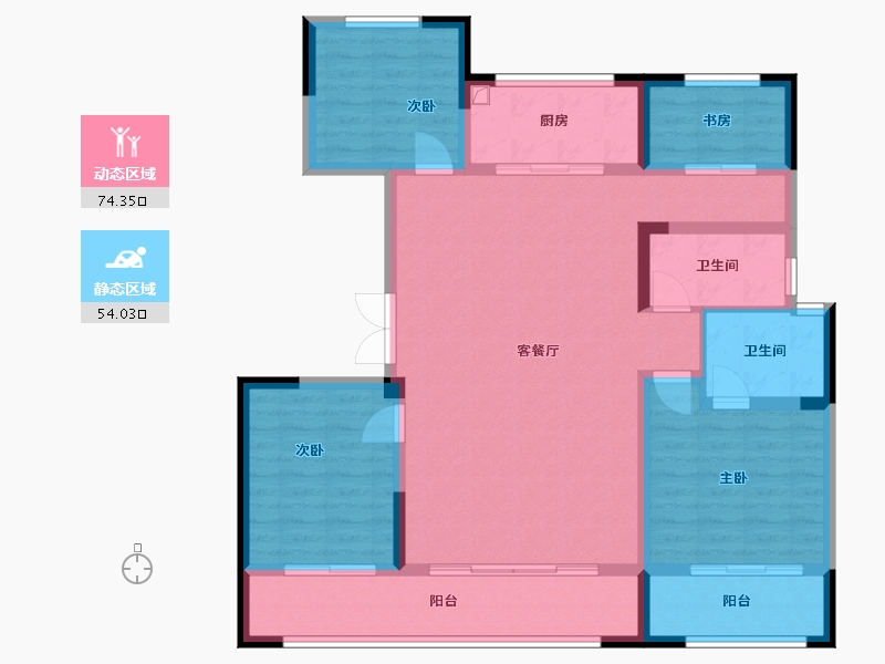 山东省-济宁市-济宁宸悦府-125.00-户型库-动静分区