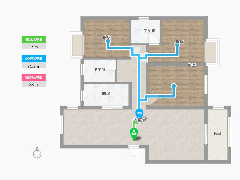 江西省-九江市-共青城温馨家园-101.50-户型库-动静线