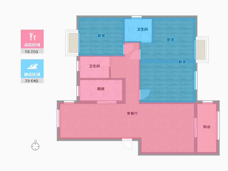 江西省-九江市-共青城温馨家园-101.50-户型库-动静分区