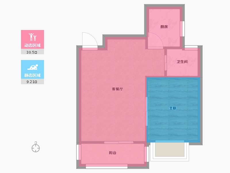 广东省-深圳市-汇龙花园-33.03-户型库-动静分区