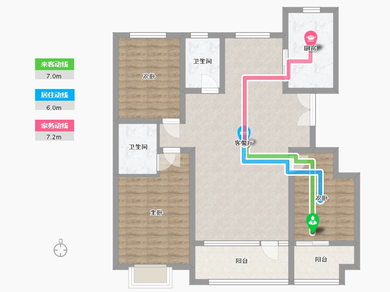 山东省-潍坊市-恒信弥水春风-104.01-户型库-动静线