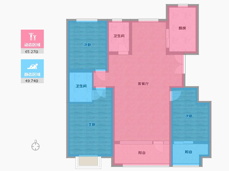 山东省-潍坊市-恒信弥水春风-104.01-户型库-动静分区