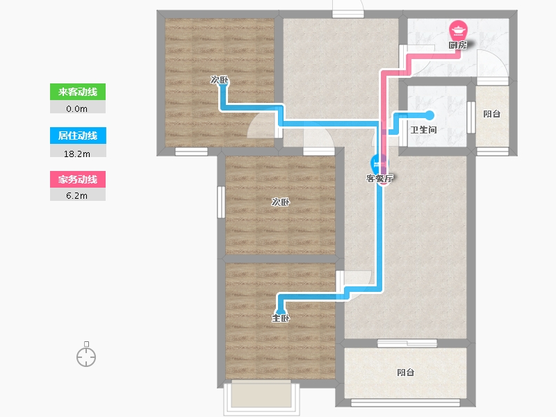 河南省-驻马店市-公园学府-88.80-户型库-动静线