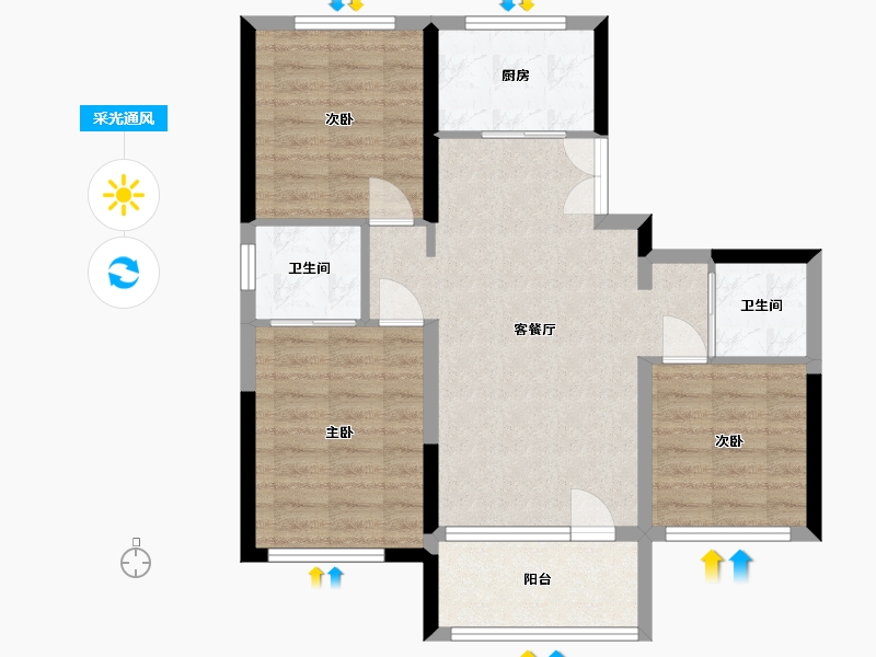 新疆维吾尔自治区-石河子市-新都市-81.04-户型库-采光通风