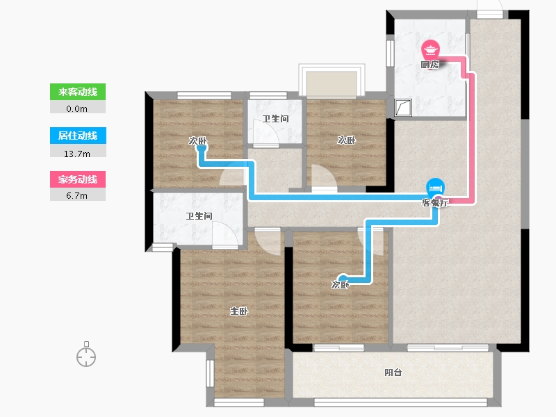 福建省-泉州市-官桥建发和玺-96.30-户型库-动静线