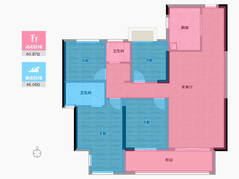 福建省-泉州市-官桥建发和玺-96.30-户型库-动静分区