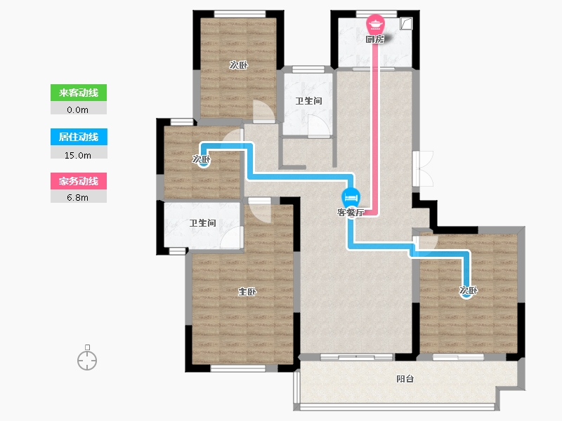 浙江省-杭州市-万合君汇嘉苑-140.00-户型库-动静线