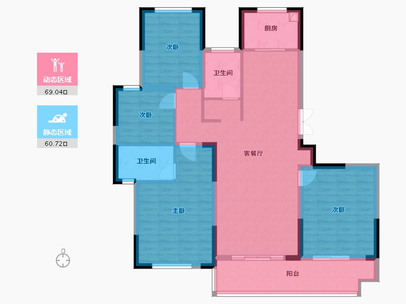 浙江省-杭州市-万合君汇嘉苑-140.00-户型库-动静分区