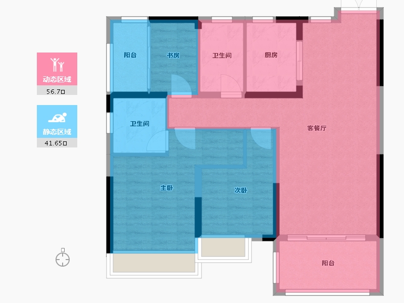 湖南省-郴州市-湖南建工东玺台-92.06-户型库-动静分区