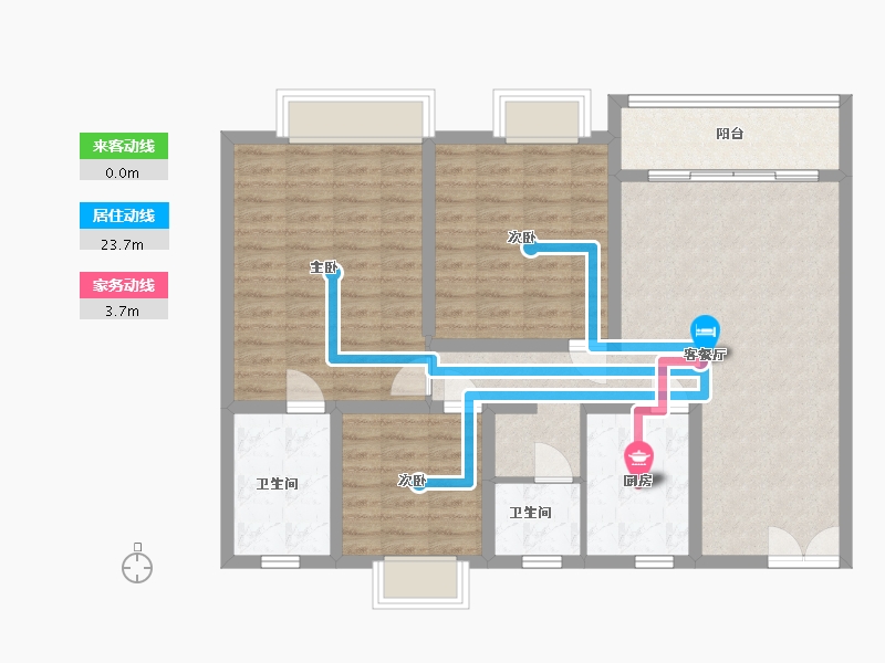 四川省-攀枝花市-仁和镇安庄安置房-99.36-户型库-动静线