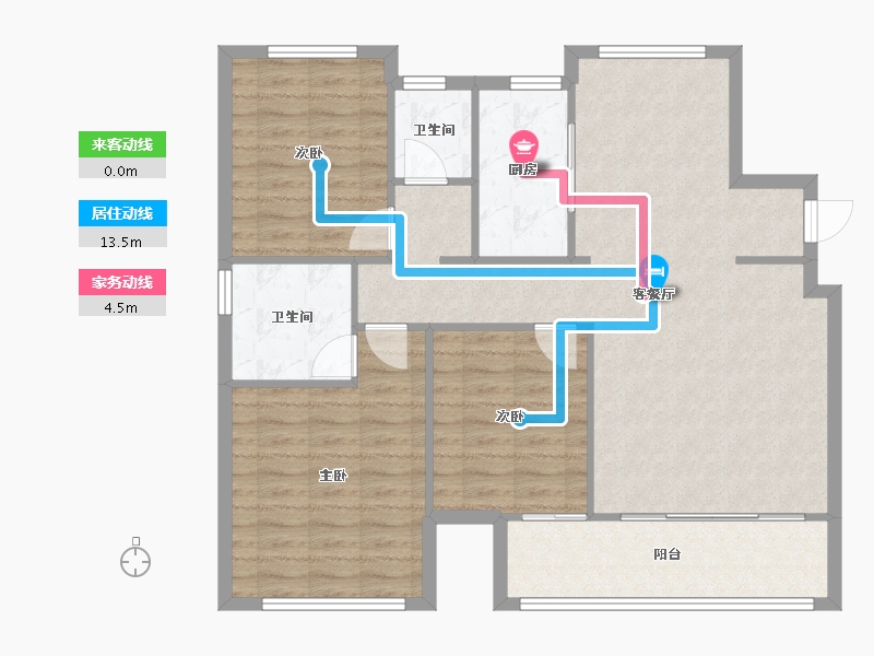 甘肃省-兰州市-绿城海鸿喜悦府-100.00-户型库-动静线