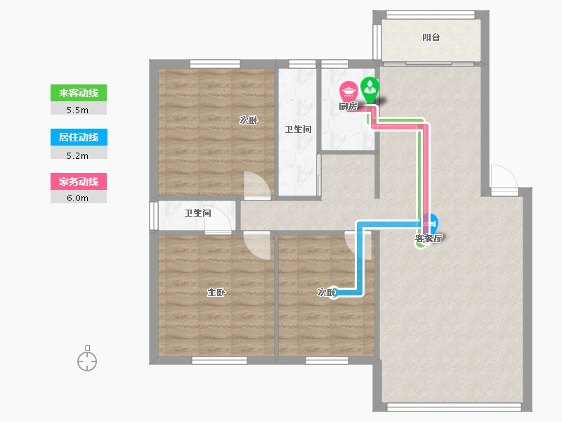 广东省-珠海市-东方新地-96.00-户型库-动静线