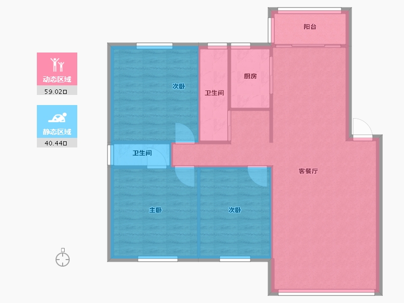 广东省-珠海市-东方新地-96.00-户型库-动静分区