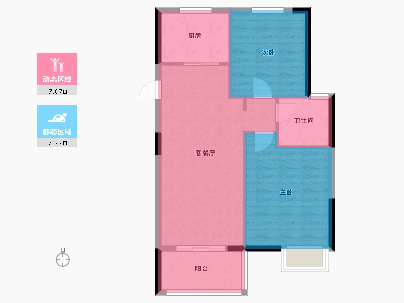 浙江省-宁波市-新兴岚湾(东区)-71.00-户型库-动静分区